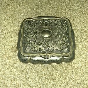 Antique silver jewelry box